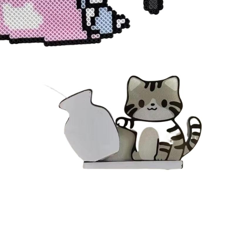 New Cat Pushing Vase Refrigerator Magnets Home Decor Fridge Magnet Cat Whisker Collection Memorial Box Home Office Decor Gift