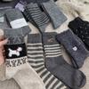 Wool Thermal Socks Mid-Leg Socks Are Thickened And Fleece Gray Plush Cute Winter Stockings Piled Up With Socks