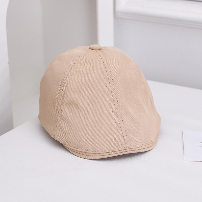 Solid Color Girls' Simple Trendy Boys' Autumn Children's Street Style Baby Hat, Cool and Stylish Hat, Trendy Beret