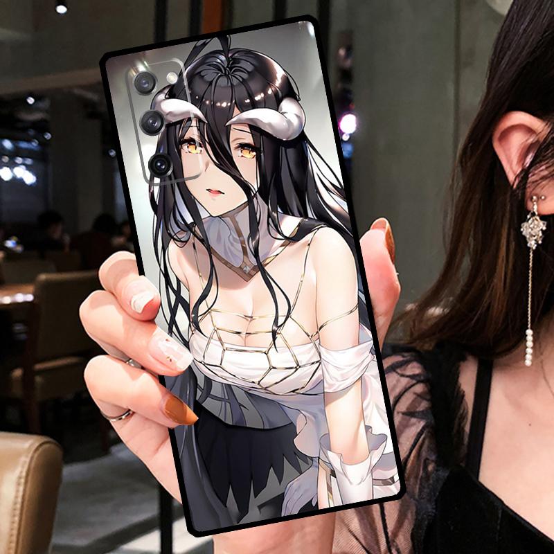 Albedo Overlord Anime Case For Samsung Galaxy S20 FE S9 S10 Plus Note 10 Note 20 S21 S22 Ultra Phone Back Cover