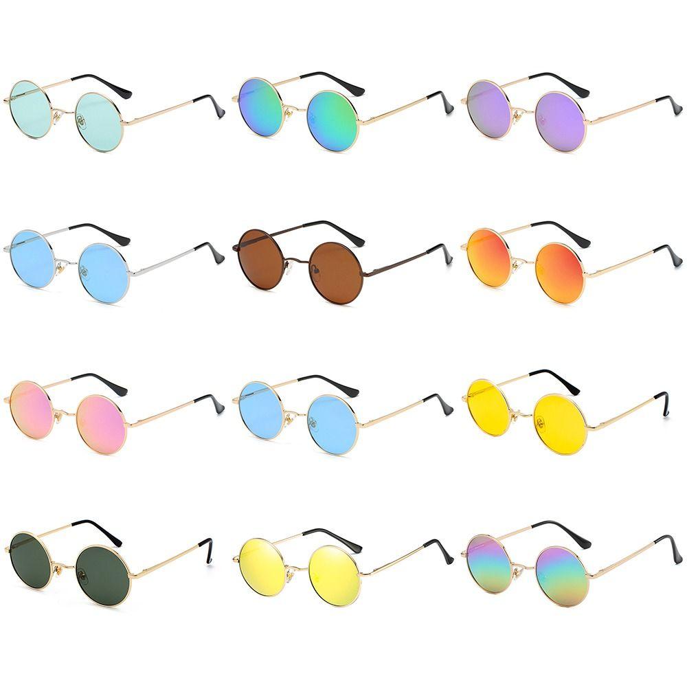 Polarized Hippie Circle Sun Glasses Metal Eyewear Trendy Punk Shades  for Men & Women