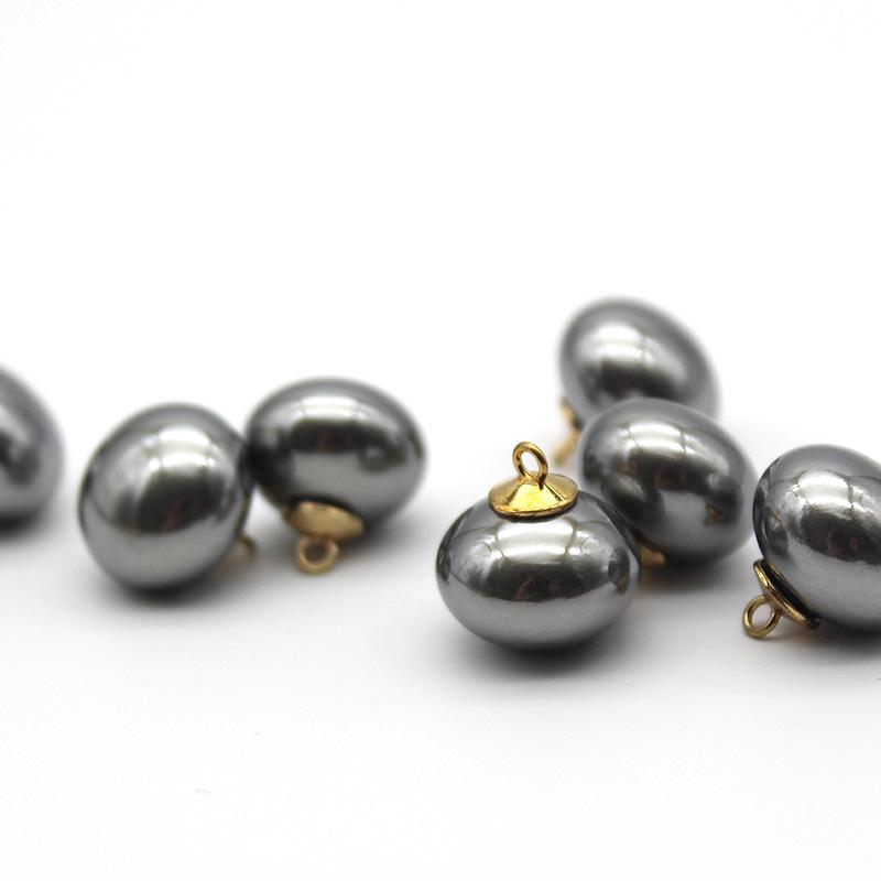 

Кардиган с золотыми пуговицами внизу, пальто-свитер с декоративными пуговицами Advanced Gray 32L 20.0 MM Round