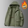 Jachetă de exterior pentru bărbați Big&Tall 8XL Căptușită cu fleece Groasă Caldă Jachetă de iarnă Drumeție Camping Geacă de vânt Mărime Mare Îmbrăcăminte exterioară Palton cu glugă