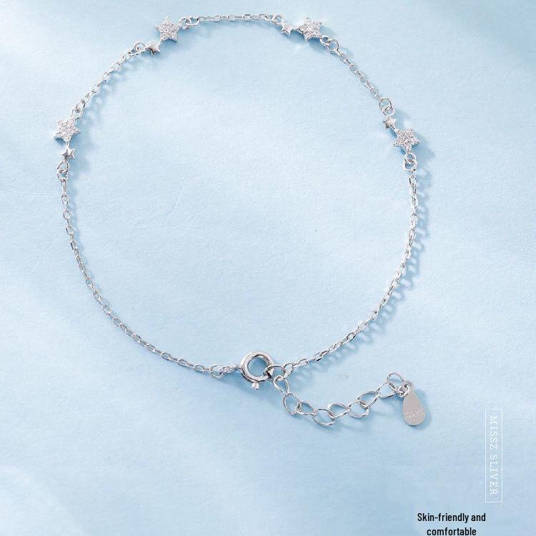 

Браслет-звезда в корейском стиле для девочек - Девичий, сказочный, не тускнеющий, простой и универсальный дизайн для лучших подруг. платиновый