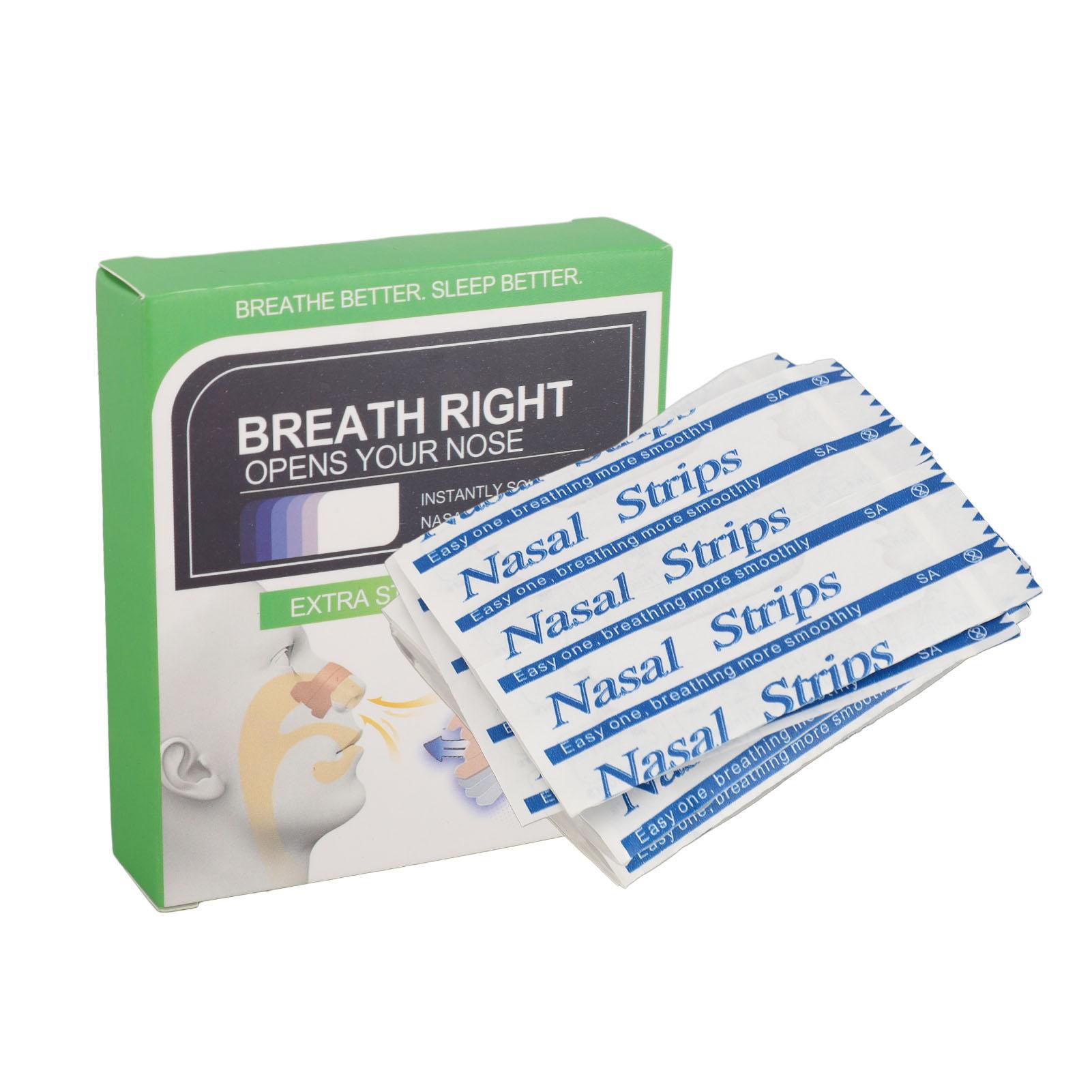 

72 штуки полоски против храпа, облегчающие дыхание от заложенности носа, наклейки для носового дыхания зелёный