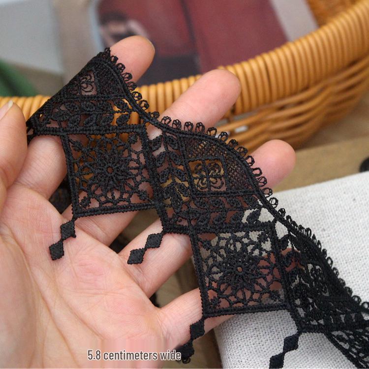 Retro Wave Polyester Lace Fabric for DIY Embroidery and Clothing Trim