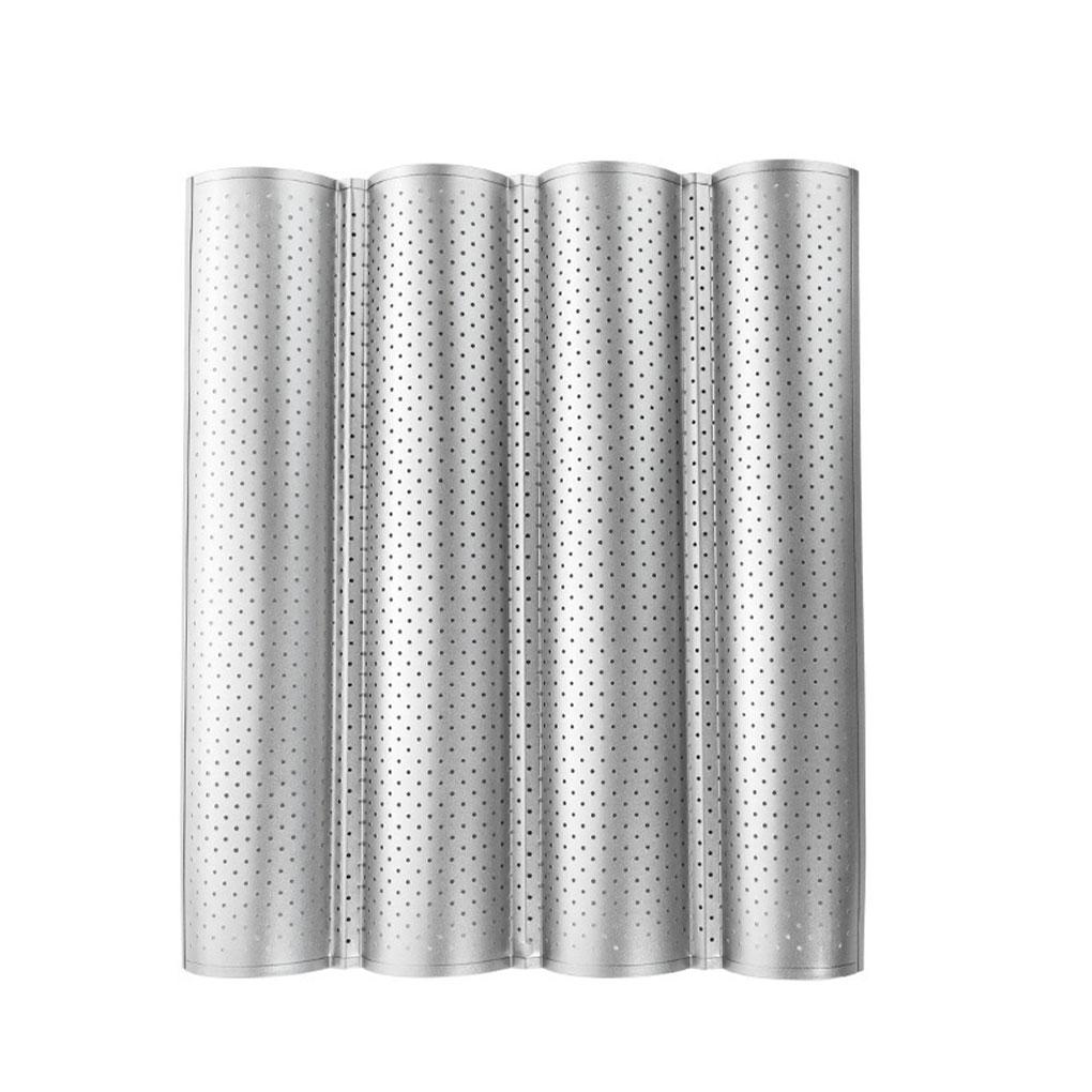 2 Groove Wave French Bread Baking Tray Carbon Steel Mold For Baguette Bake Tools