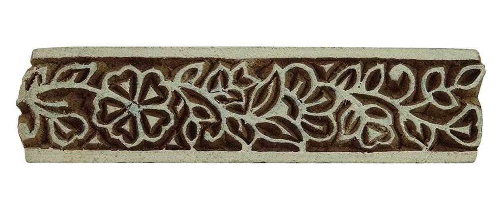 Holzdruckblock Floral Textilstempel Holzblock Art Druckerstempel