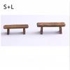 2 Pièces Mini Chaise Tabouret en Bois Miniatures Jardin de Fées Décor Banc de Couple Figurine d'Action Maison de Poupée Bricolage Accessoires