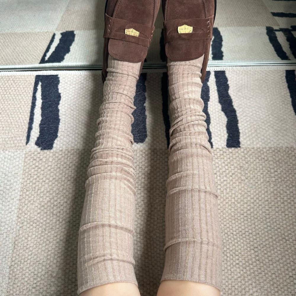 Keep Warm Long Tight Socks Pure Cotton Calf Socks Y2K Boot Socks  Fall Winter