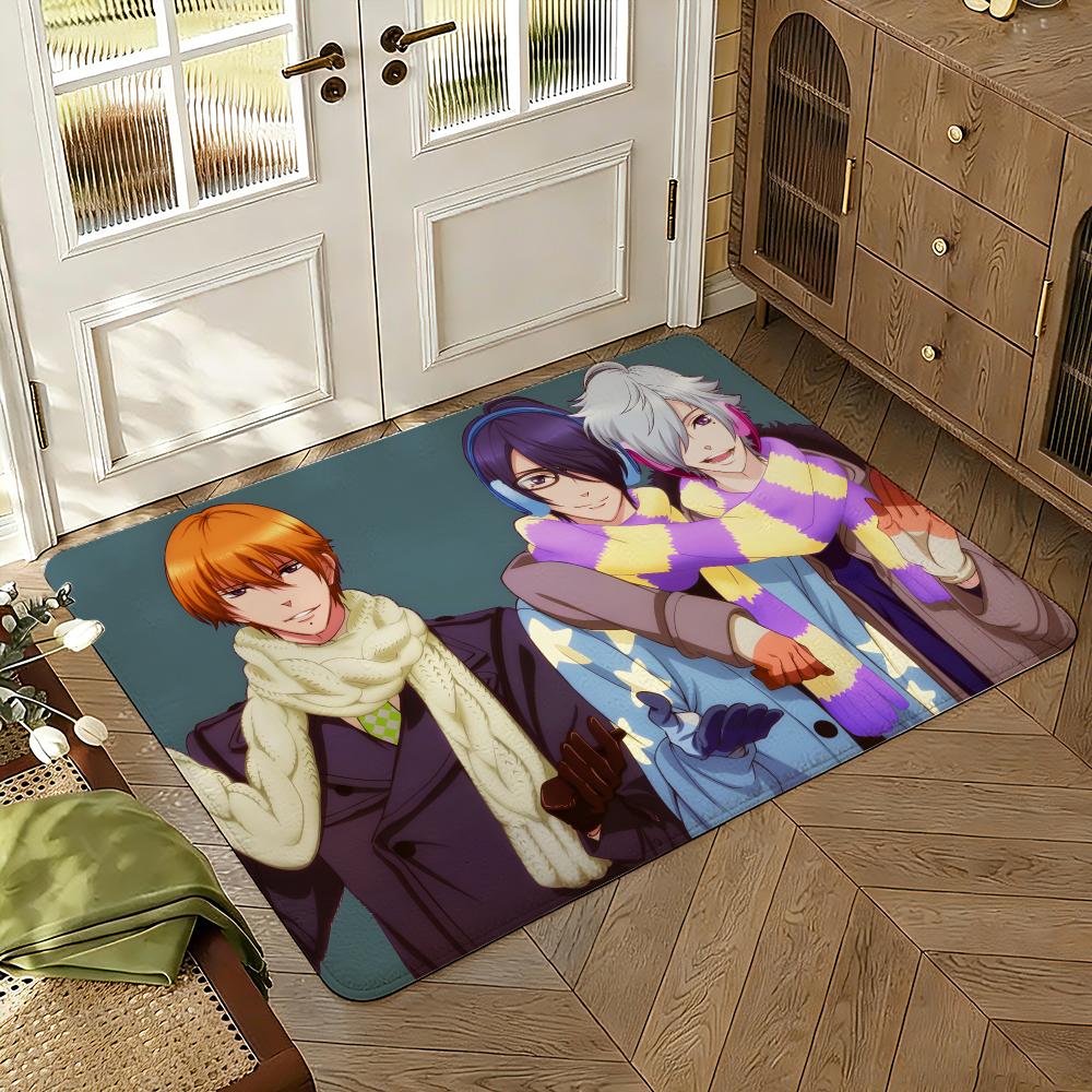 Brothers Conflict Floor Mat Soft Thickened Absorbent Non-Slip Bedroom Living Room Door Mat Home Decor Flannel Rugs