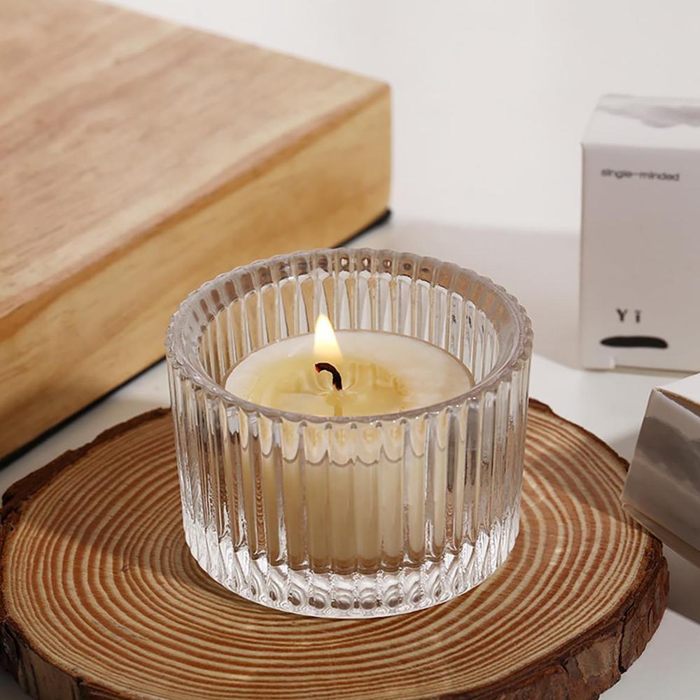 6/12 יחידות פמוטי תה שקופים, פמוטי קודש מזכוכית לקישוט שולחן מרכזי, עיצוב הבית וציוד למסיבות