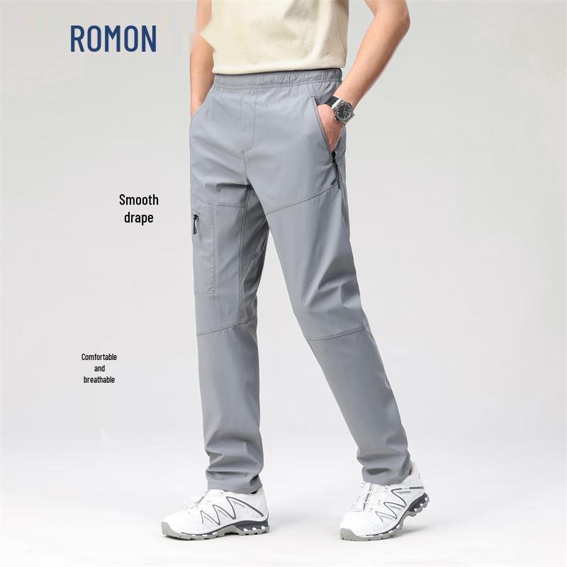 

ROMON Men s Straight-Leg Lightweight Casual Pants 3XL
