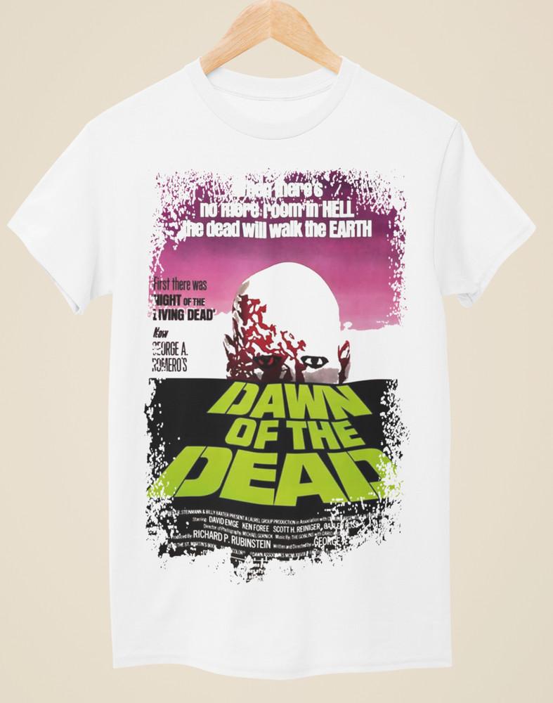 Dawn of the Dead - Movie Poster Inspired Unisex White T-Shirt Unisex T-Shirt L