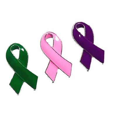 Breast Cancers Awareness Pins Small Ribbon Lapel Pins Metal Brooch Hope Ribbon Pins Gift for Girls Women Men Clothes