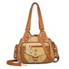 Vintage Fashion Versatile Handheld Big Bag Handheld Bag Single Shoulder Oblique Straddle Women's Bag Washable Mom's Bag