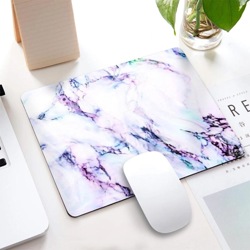 22cm*18cm*0.3cm Mouse Pad Rubber + Cloth Marble Pattern Non-slip Game Pad
