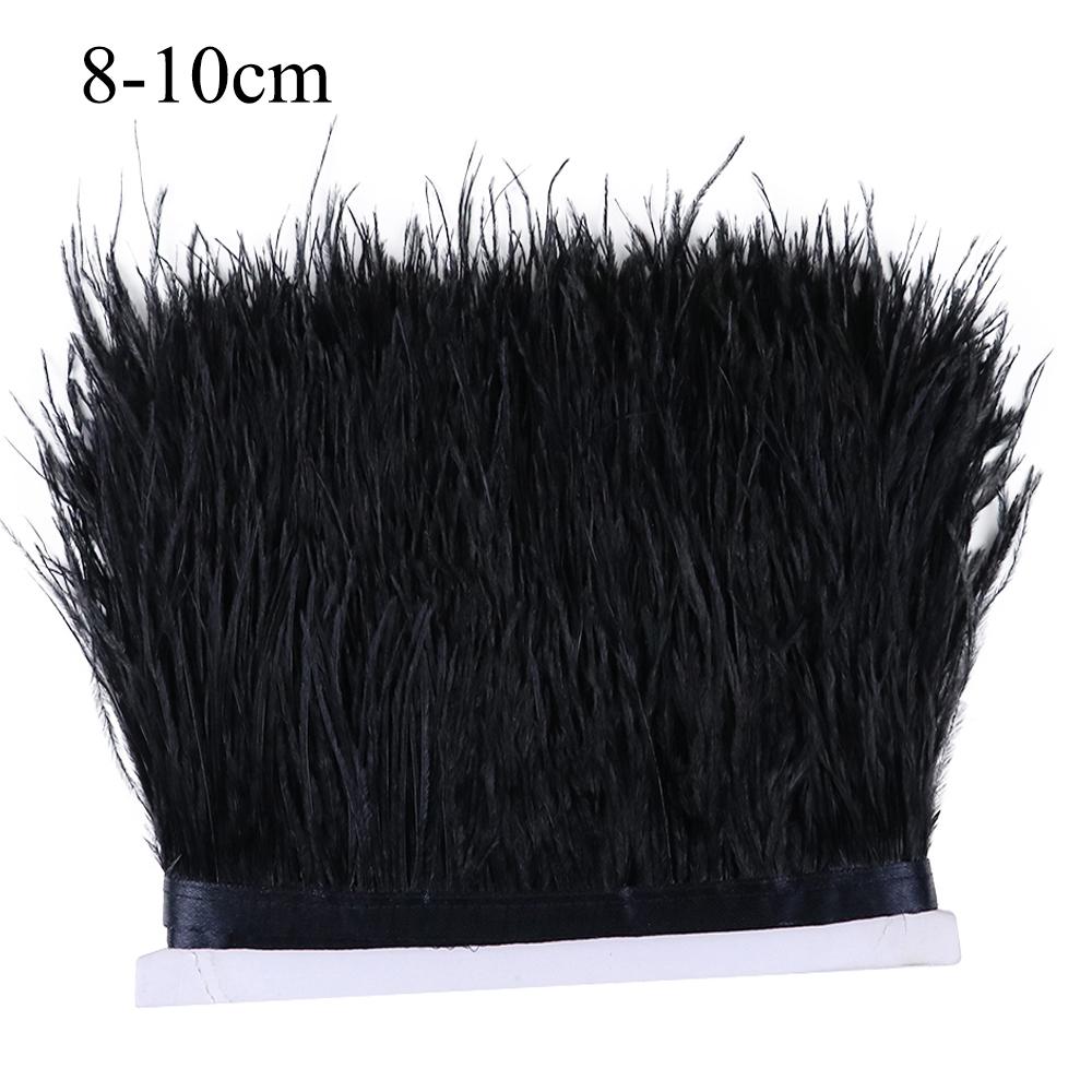Feather1 Meter Natural Feather Trim Fringe Multi-color White Black Red Ostrich Turkey Feathers for Wedding Dress Decoration DIY Crafts