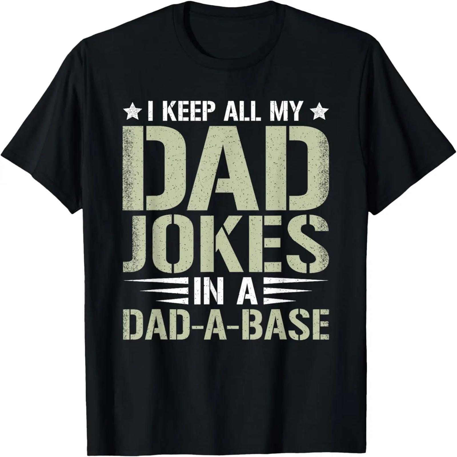 Funny Dad Saying Graphic Vintage Dad Jokes Dad-A-Base T-Shirt S