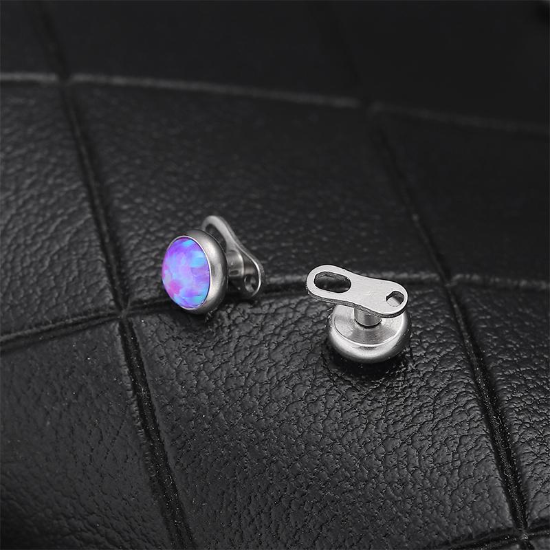 G23 Titanium Piercing Nariz Opal Gem Septum Nose Ring Conch Tragus Helix Earring DIY Sexy Body Jewelry 1PC