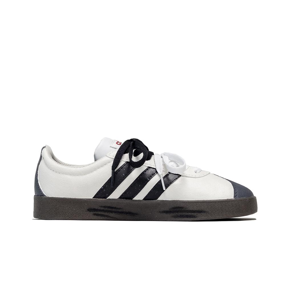 adidas VL COURT 2.0 Textură Plasă, Jucăușe Rezistente la Alunecare Rezistente la Abraziune Pantofi Skateboard Joasă Unisex Negru Alb HQ1802(Echipa800-)