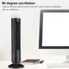 Bladeless Tower Fan 90 Degree Oscillating Quiet Portable USB Desk Fan,34 dB Quiet Electric Cooling Fan with Light for Home Bedroom Office (Black)