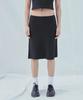 SLEEPYGOM Pure Black Midiskirt