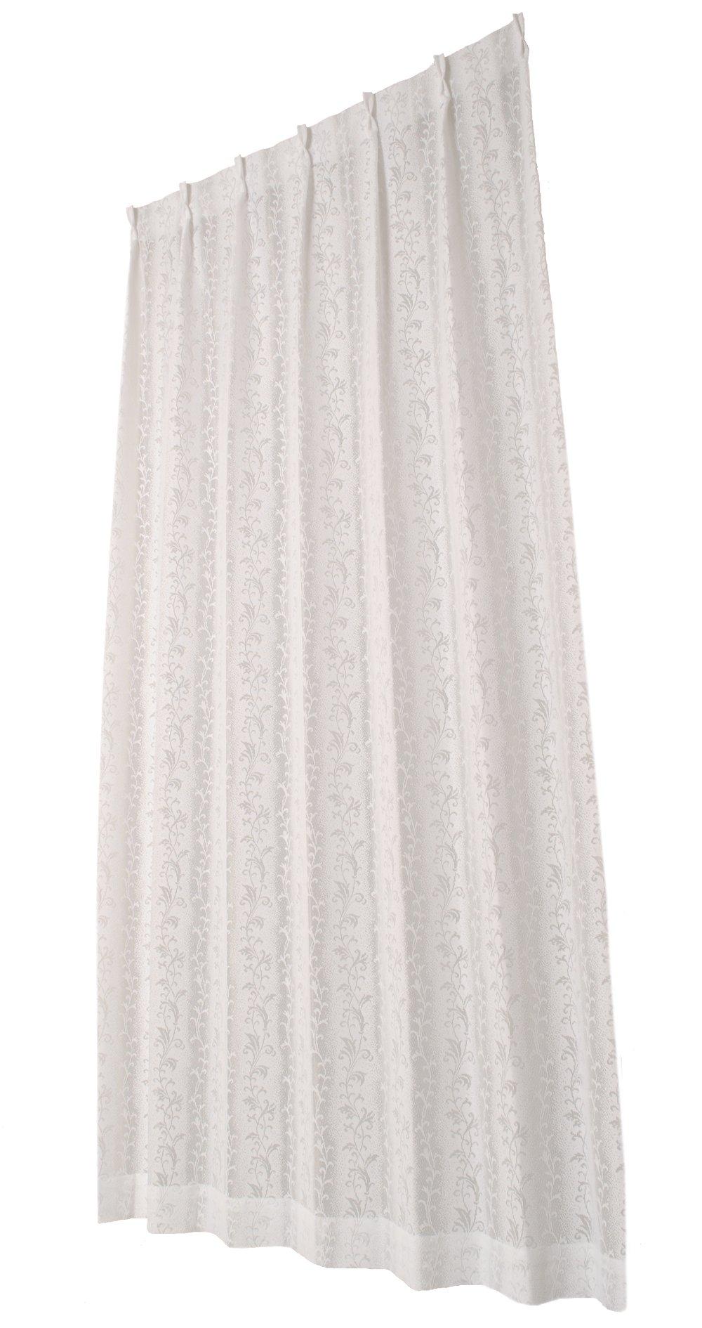 

Univer Lace Width 100cm x Length Set of 2 Curtains, Royce, White, 208cm, белый