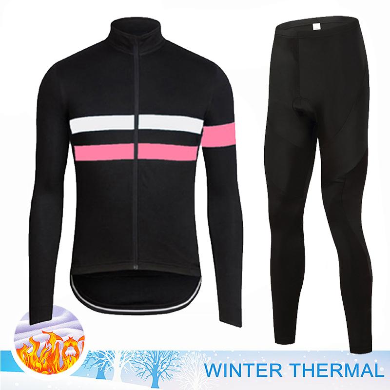 2026 Winter Velvet Warm Thermal Fleece Cycling Jersey Set Men MTB Bicycle Clothes Wear Ropa Ciclismo Racing Team Bike Outoddr Warm Clothing