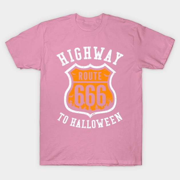 

Женская футболка Route 666 Шоссе в Хэллоуин Дорожный знак Принт Харадзюку Кавайная футболка Летняя футболка с коротким рукавом Женская футболка Топ S розовый