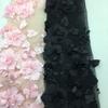 With Beads Embroidery Lace Fabric 140cm*1 Yard Clothing Sewing Fabric  Wedding Dress Applique