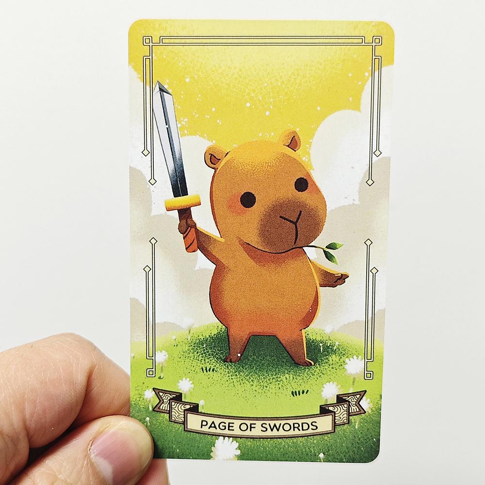 Capybara Tarot Deck 10.3*6cm 78 Cute Tarot Cards Bring That Soothing Vibe and Energy Into A Tarot Deck