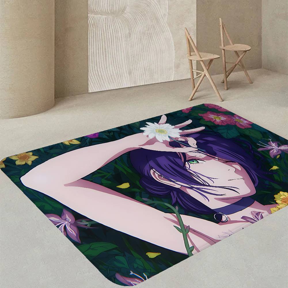 Action Anime Chainsaw Man Reze Arc Bathroom Mat Kids Room Bedroom Decoration Balcony Anti-Slip Doormat Living Room Welcome Rug