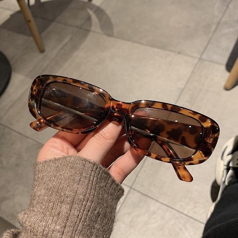 1Pc Small Rectangle Sunglasses Women Oval Vintage Brand Designer Square Sun Glasses For Women Shades Female Eyewear Anti-glare