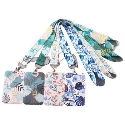 Card Holder Cute Green Plants Neck Strap Lanyards Keychain ID Credit Card Cover Hang Rope Keys Lanyard Accessory Gifts