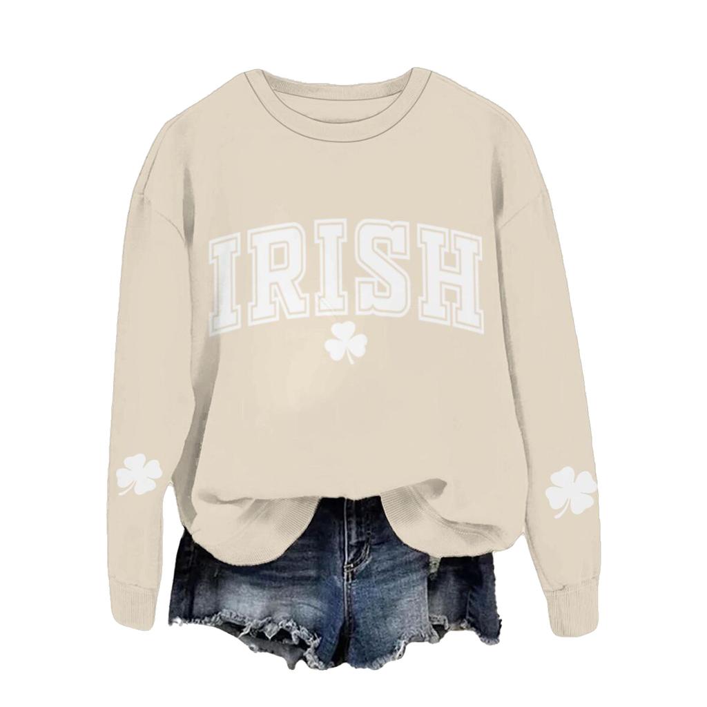 Ladies' Casual Women's Printed Round Neck Pullover Hoodie