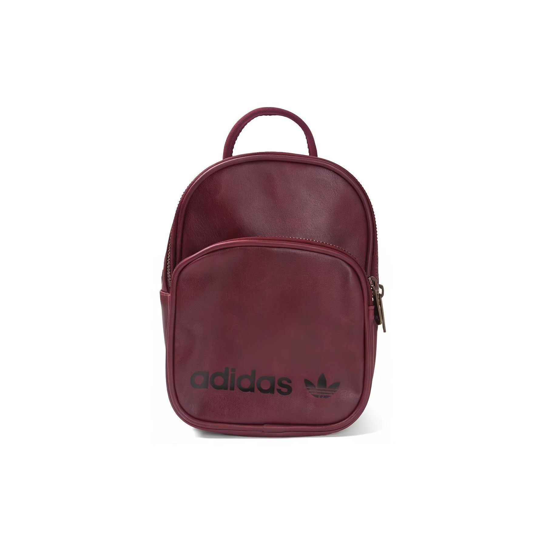 Adidas Originals Casual Sports Zipper Closure Polyester Backpack Women Backpack Burgundy BK6857 Burgundy