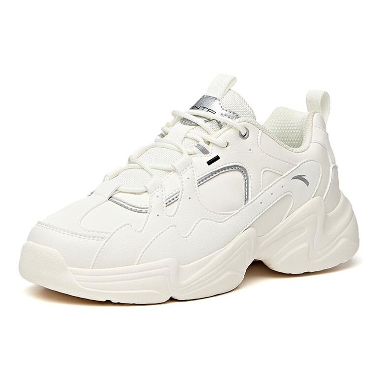 Anta Mesh, Synthetic Leather Cushioning Slip Resistant Abrasion Resistant Lightweight Low top Chunky Sneakers Women's 922048822-4