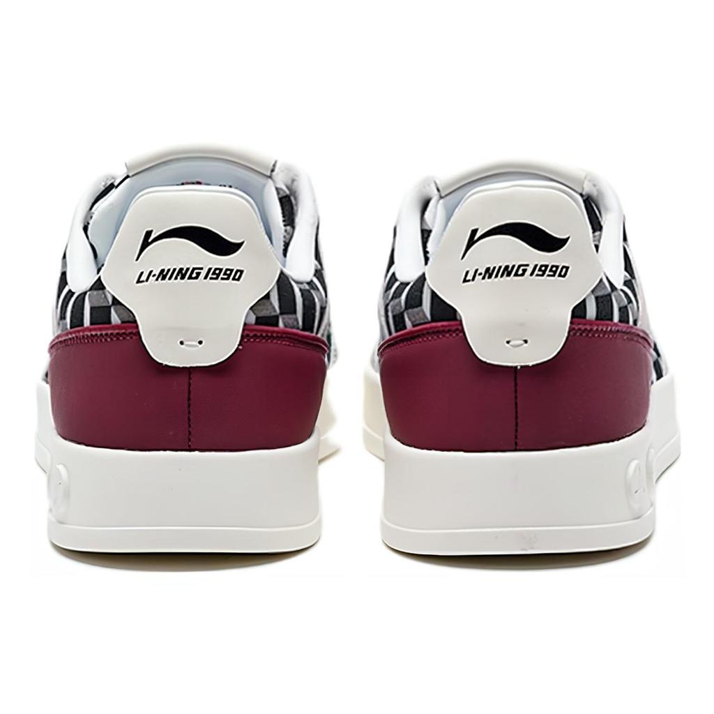 Li-Ning 1990 Fabric Leather Comfortable Casual Slip-Resistant Wear-Resistant Lightweight Low-Top Skate Shoes Men Sneakers Blue Red Gray ALFR199-2