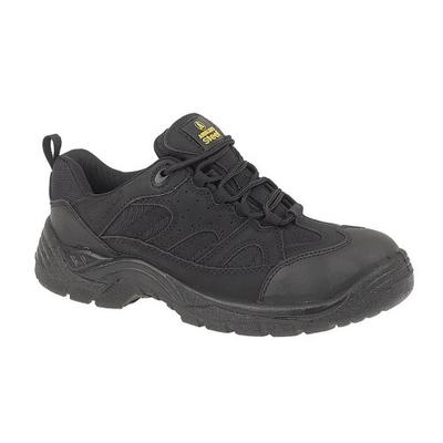 Steel Unisex FS214 Black Safety Trainer / Mens Womens Shoes
