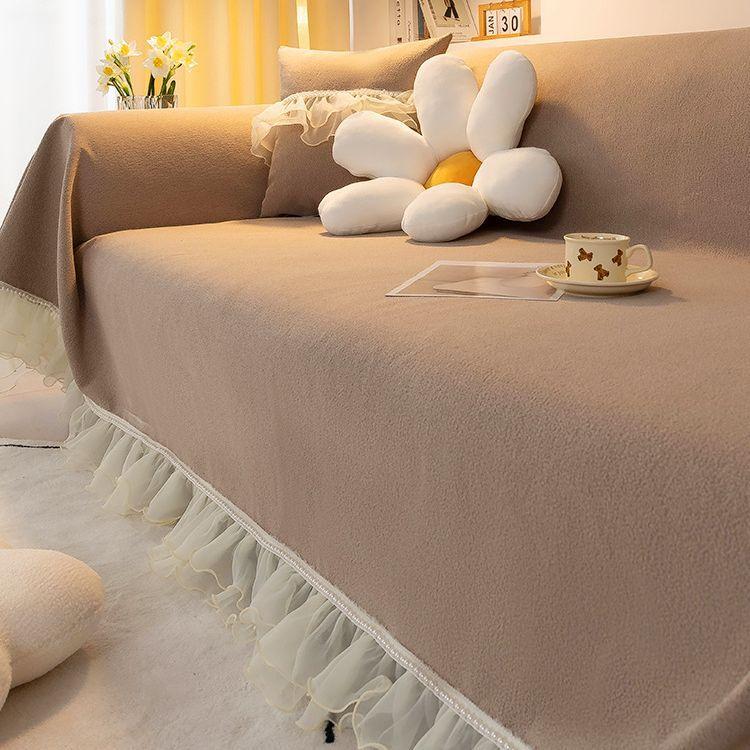 Chenilowa Koronka Pokrowiec na Sofę Tkanina Cztery Pory Roku Uniwersalny Nowy Jednoczęściowy Ręcznik Pokrowiec na Sofę Antypoślizgowa Poduszka na Sofę Pogrubiona