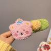 2pcs Autumn Winter Plush Teddy Bear Hair Clips - Large Duckbill Clips for Women, Cute Back Hair & Bangs Styling Accessories