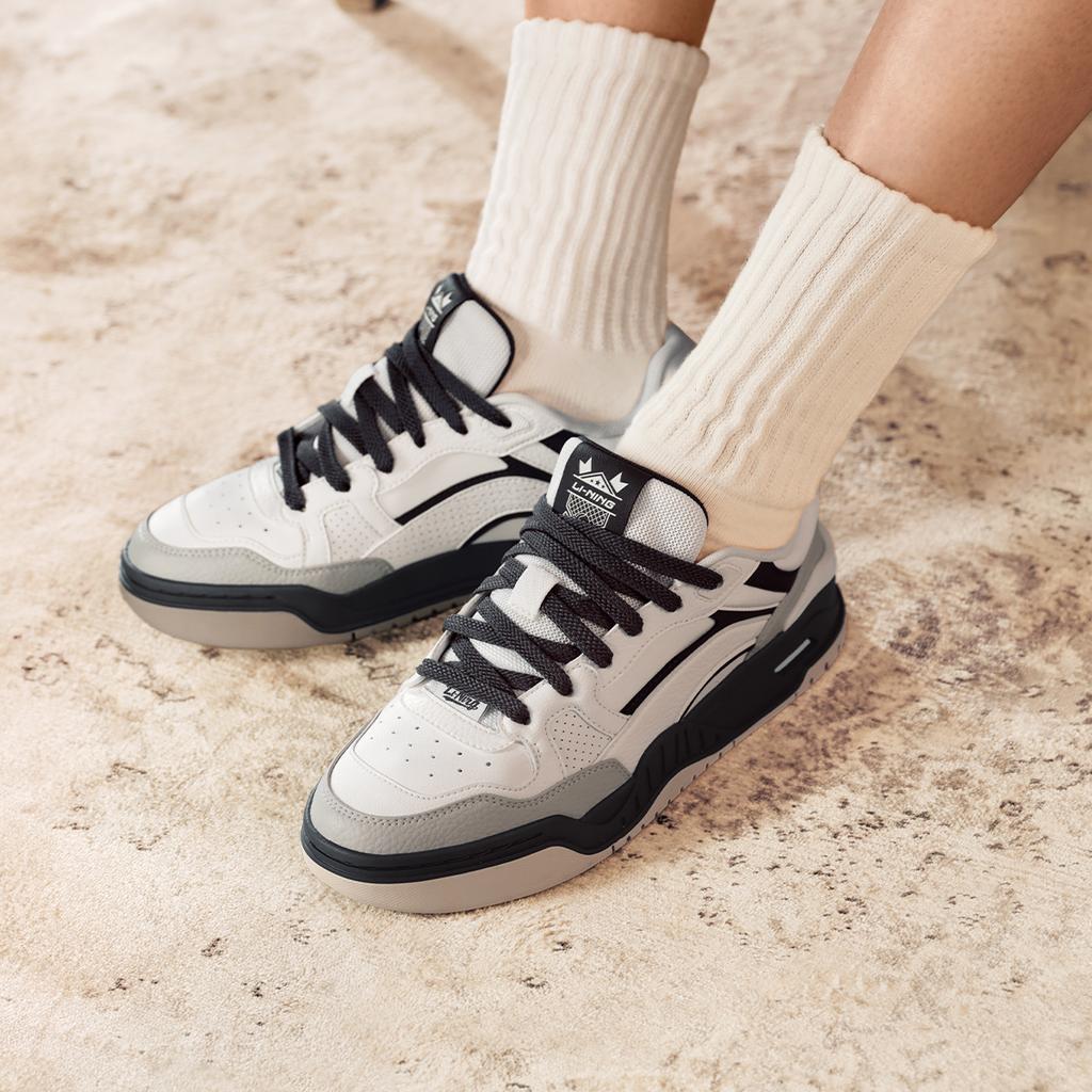 Li Ning Yue Bai 2.0 Casual Versatile Thick Sole Height Increasing Non-Slip Shock Absorbing Wear-Resistant Breathable Low-Top Skate Shoes AGCU275-9