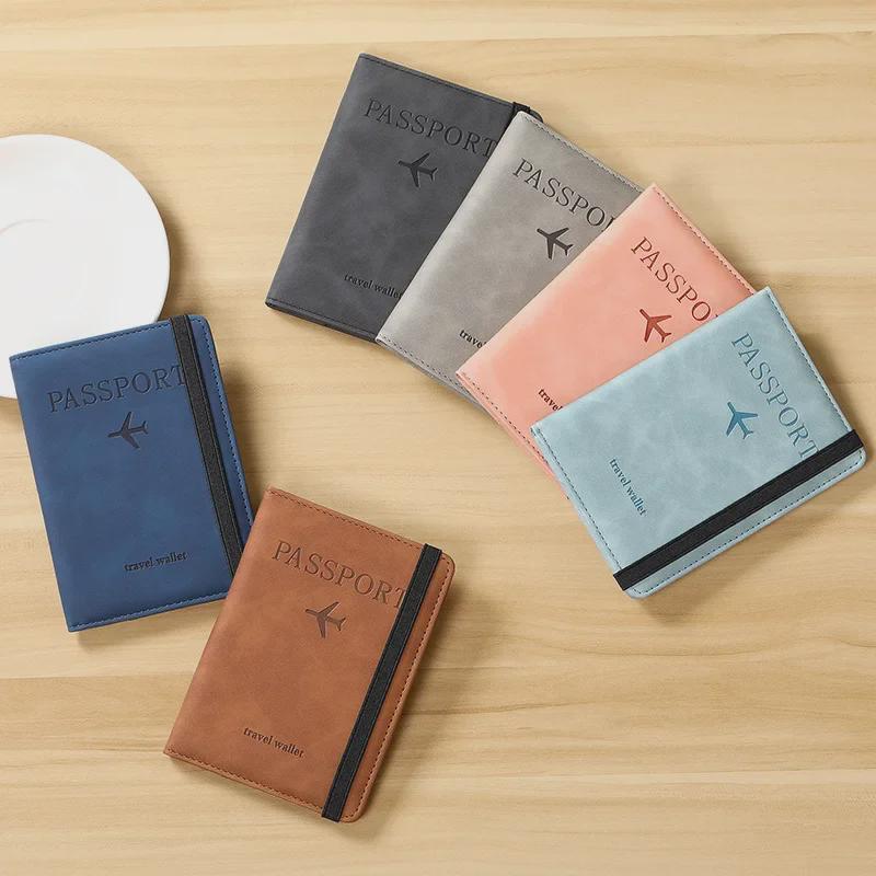 Cross-Border PU Leather RFID Travel Wallet & Passport Holder