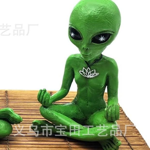 

Дзен и Йога Статуэтка Инопланетянина Пара Медитация Инопланетянин Смола Статуэтка Орнамент