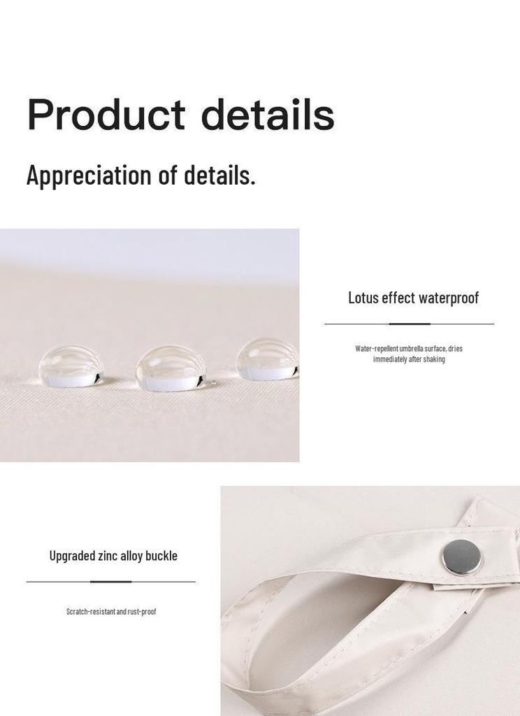 Reinforced Windproof Black Umbrella with UV Protection for All Weather Conditions