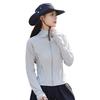 Women's Stylish UV Protection Slim Jacket - Lightweight Summer Cardigan for Yoga with Stand Collar