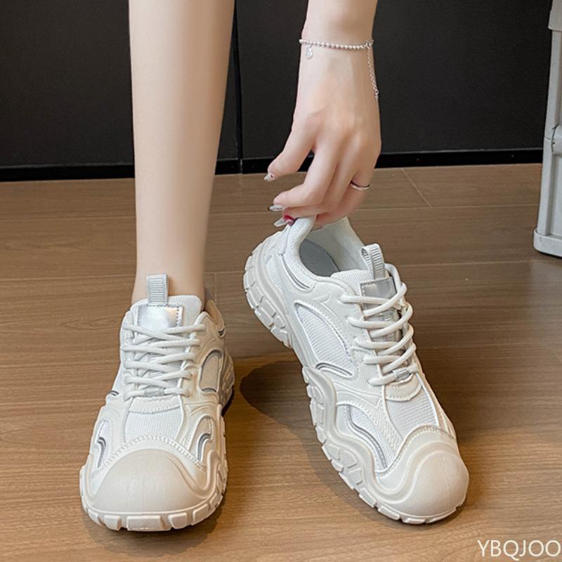 Fashionable Mesh Shoes 2024 Autumn New Design Sense Thick Sole Breathable Casual Women's Shoes Zapatillas De Deporte Sneakers