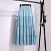 DX~~ New Spliced Cotton and Linen Skirt, Literary Fresh Long Skirt, High-waisted and Versatile, A-line Swing Skirt, Casual Skirt