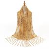 New Sequined Peacock Tassel Embroidered Long Scarf for Women  Fashionable and Versatile National Style Shawl Thin Silk Scarf